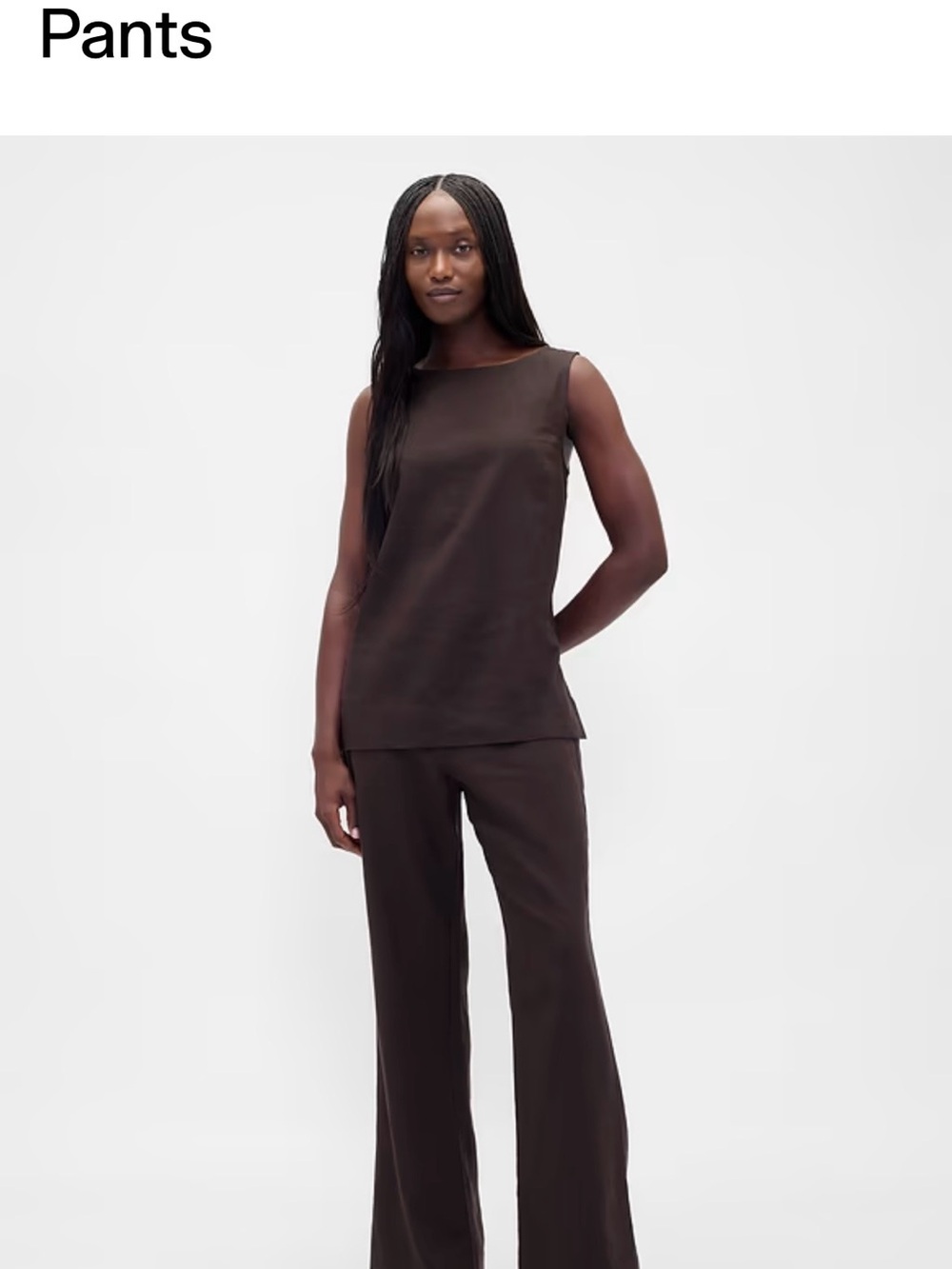 GAP low rise linen blend flare pants